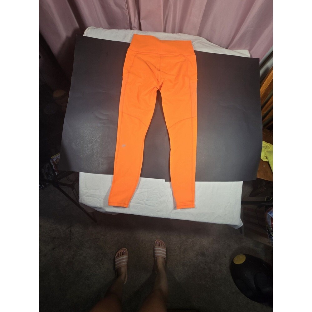 NWT- Fabletics Define PowerHold® High-Waisted 7/8 Legging Passion Orange-Size M - Picture 6 of 16